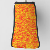 Abstract Patroon Sinaasappel Rood Geel Golfheadcover (Draai 90)