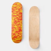 Abstract Patroon Sinaasappel Rood Geel Persoonlijk Skateboard (Voorkant)