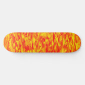 Abstract Patroon Sinaasappel Rood Geel Persoonlijk Skateboard (Horizontaal)