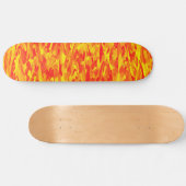 Abstract Patroon Sinaasappel Rood Geel Persoonlijk Skateboard (Horizontaal)