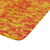 Abstract Patroon Sinaasappel Rood Geel Snijplank (Hoek)