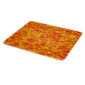 Abstract Patroon Sinaasappel Rood Geel Snijplank (Hoek)