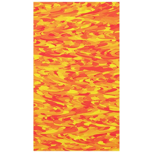 Abstract Patroon Sinaasappel Rood Geel Tafelkleed (Voorkant)
