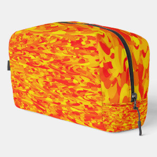 Abstract Patroon Sinaasappel Rood Geel Toilettas Toilettasje