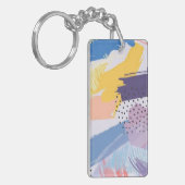 Abstract patroon sleutelhanger (Voorkant Links)