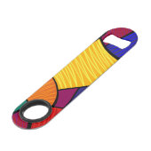 Abstract patroon speed flessenopener (Achterkant Gekanteld)