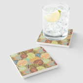 Abstract patroon stenen onderzetter (Zijkant)