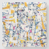 Abstract patroon stenen onderzetter (Voorkant)