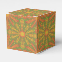 abstract patroon "Sunshine" in oranje en geel Bedankdoosjes