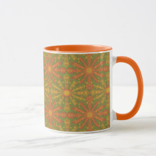 abstract patroon "Sunshine" in oranje en geel Mok