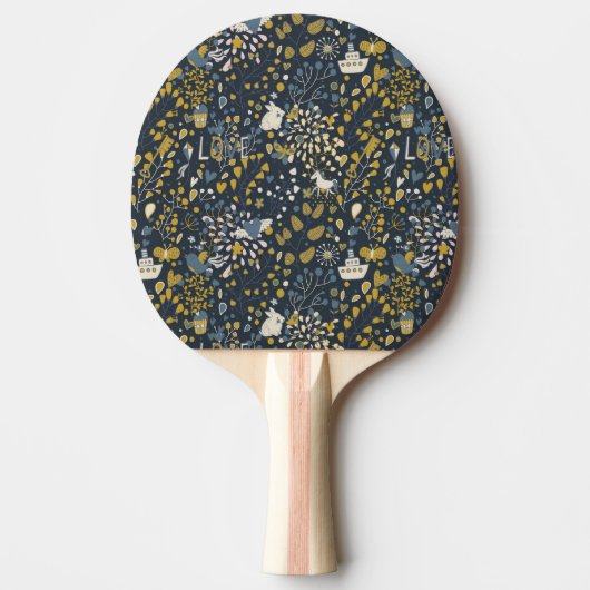 Abstract  patroon tafeltennisbatje (Voorkant)