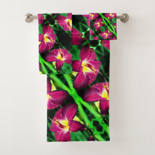 Abstract patroon tijdens dagvlucht sluiten bad handdoek