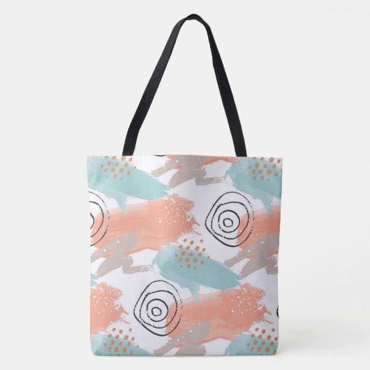 Abstract patroon tote bag (Voorkant)
