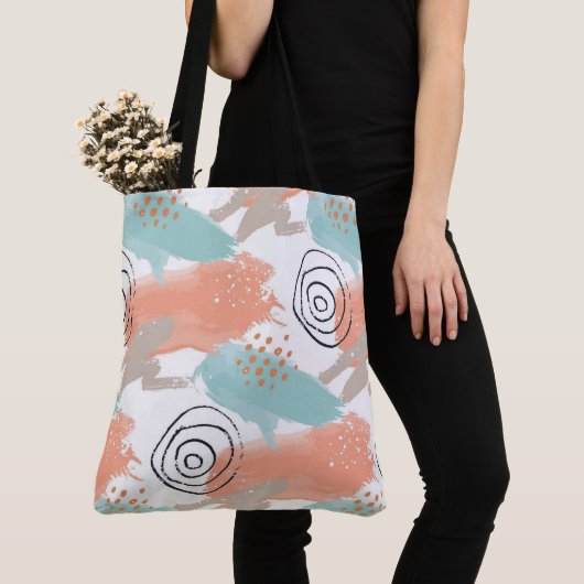 Abstract patroon tote bag (Dichtbij)