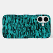 Abstract patroon turkoois zwart Case-Mate iPhone case (Achterkant (horizontaal))