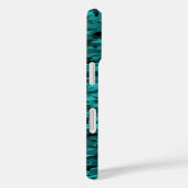 Abstract patroon turkoois zwart Case-Mate iPhone case (Achterkant / Rechts)