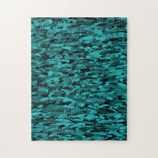 Abstract patroon turkoois zwart legpuzzel (Verticaal)