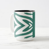 abstract patroon tweekleurige koffiemok (Voorkant links)