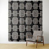 Abstract patroon van atoomringen wandkleed (In situ)