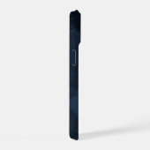Abstract patroon van blauwe verfstreken iPhone 15 case (Rechterkant)