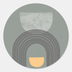 Abstract patroon van bohemen ronde sticker