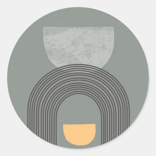 Abstract patroon van bohemen ronde sticker (Voorkant)