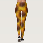 Abstract patroon van bruine wervelkolom leggings (Achterkant)