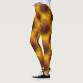 Abstract patroon van bruine wervelkolom leggings (Links)