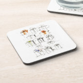 Abstract patroon van cadeaudozen bier onderzetter (Linkerzijde)