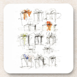 Abstract patroon van cadeaudozen bier onderzetter