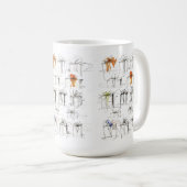 Abstract patroon van cadeaudozen koffiemok (Voorkant rechts)