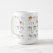 Abstract patroon van cadeaudozen koffiemok (Voorkant links)