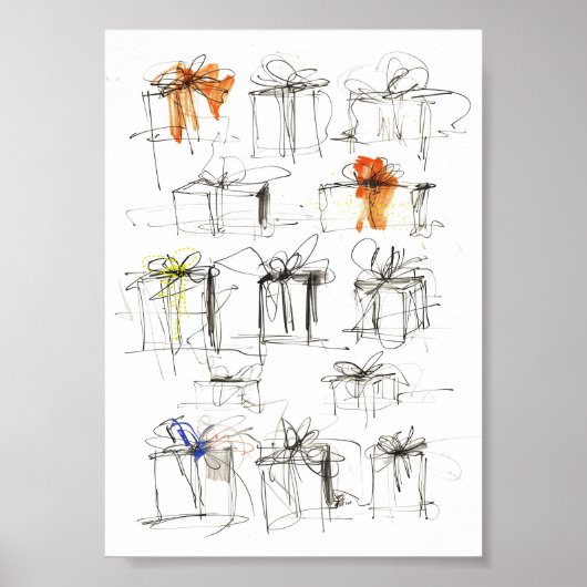 Abstract patroon van cadeaudozen poster (Voorkant)