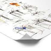 Abstract patroon van cadeaudozen poster (Hoek)