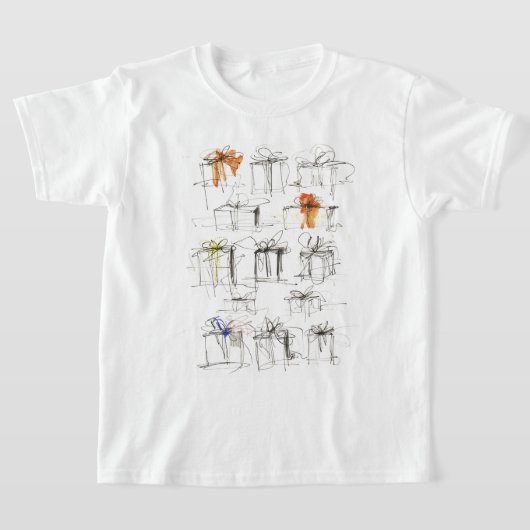 Abstract patroon van cadeaudozen t-shirt (Laagn)