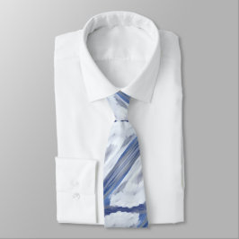 Abstract patroon van Cloudy Baby Blue Sky Stropdas