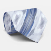Abstract patroon van Cloudy Baby Blue Sky Stropdas (Opgerold)
