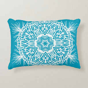 Abstract patroon van creatieve sneeuwvlokken. is accent kussen