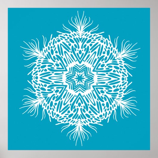 Abstract patroon van creatieve sneeuwvlokken. is poster (Voorkant)