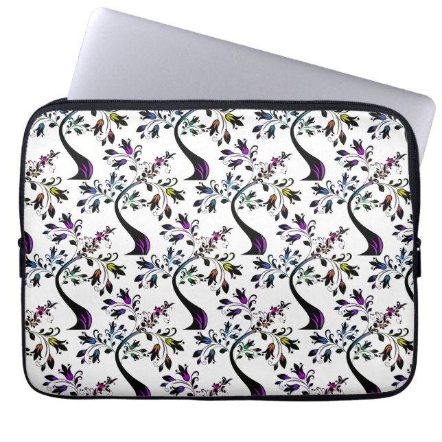 Abstract patroon van de hete regenboogflenzen laptop sleeve (Voorkant)