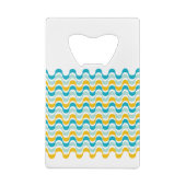 abstract patroon van de retrogolven creditkaart flessenopener (Achterkant)