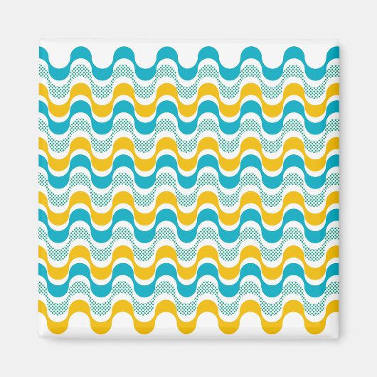 abstract patroon van de retrogolven magneet (Voorkant)