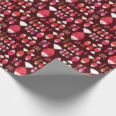 Abstract patroon van de retrovis onderwater cadeaupapier (Hoek)