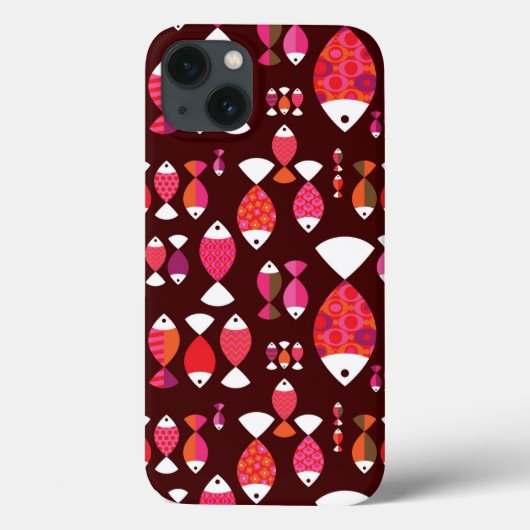 Abstract patroon van de retrovis onderwater Case-Mate iPhone case (Achterkant)