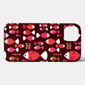 Abstract patroon van de retrovis onderwater Case-Mate iPhone case (Achterkant (horizontaal))