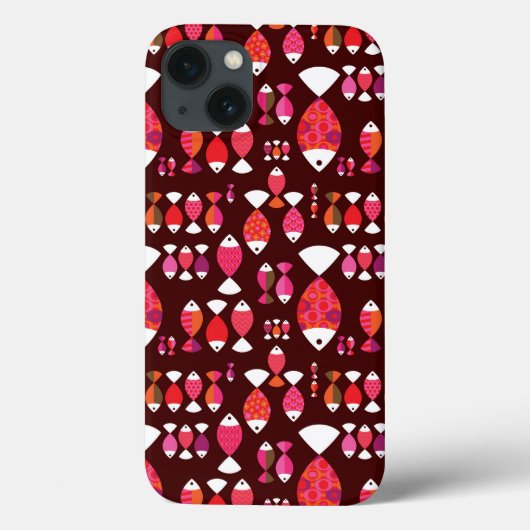 Abstract patroon van de retrovis onderwater Case-Mate iPhone case (Achterkant)