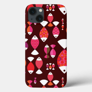Abstract patroon van de retrovis onderwater Case-Mate iPhone case
