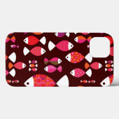 Abstract patroon van de retrovis onderwater Case-Mate iPhone case (Achterkant (horizontaal))