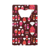 Abstract patroon van de retrovis onderwater creditkaart flessenopener (Voorkant)