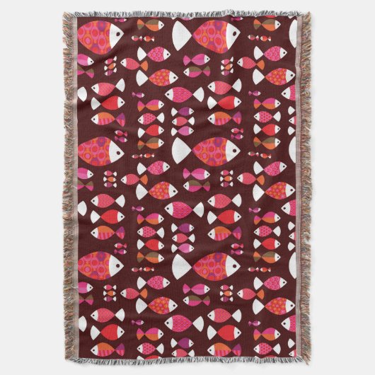 Abstract patroon van de retrovis onderwater deken (Voorkant Verticaal)